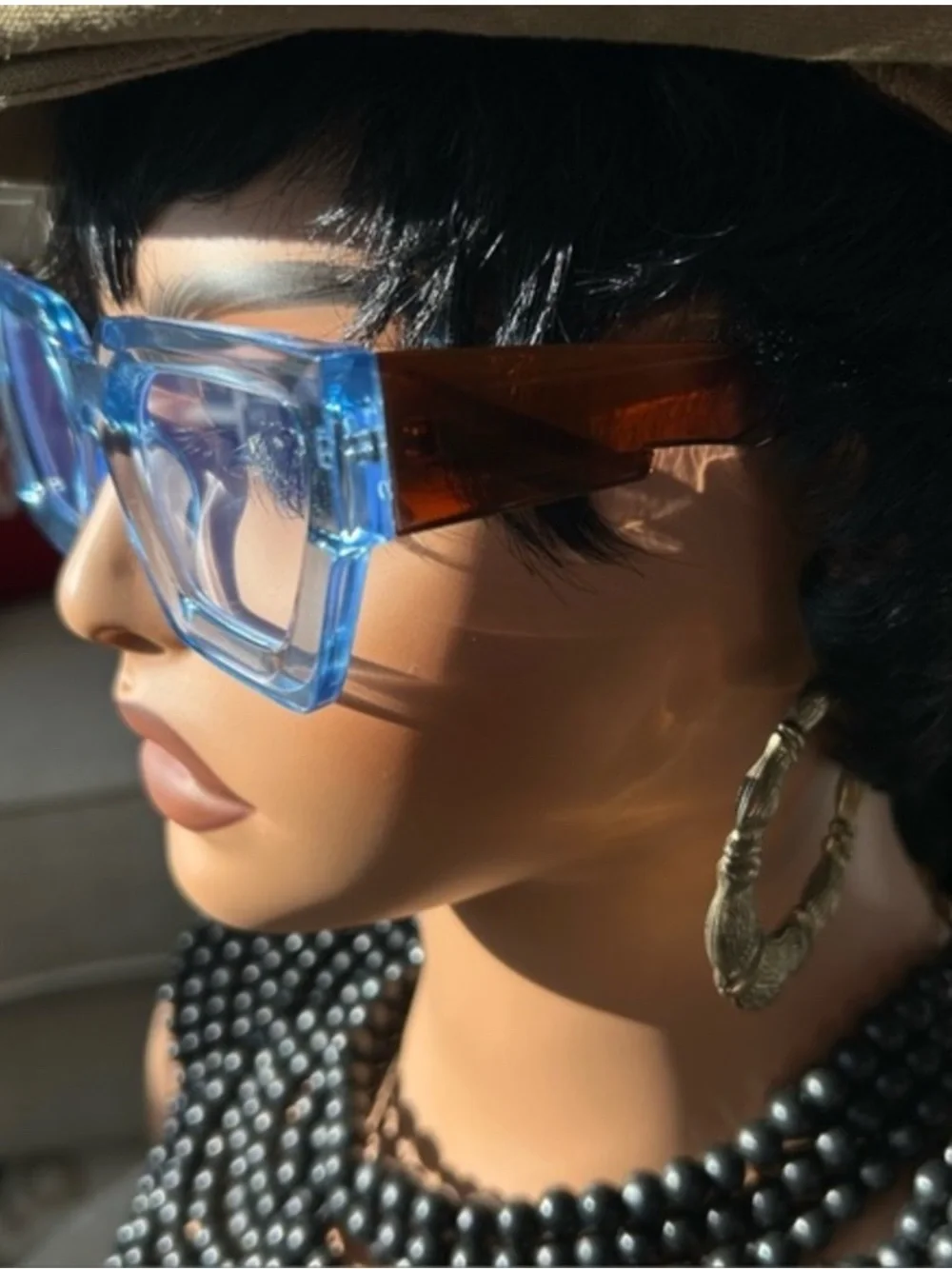 🌸 NEW clear lens personality transparent square statement glasses